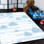 bulut desenli bebek odası hali modeli 2020