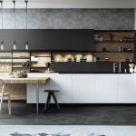 estetik siyah beyaz modern mutfak dekorasyonu 2020