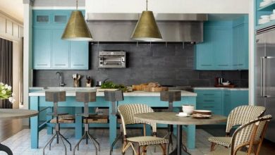 mavi mutfaklar için dekor fikirleri 2018