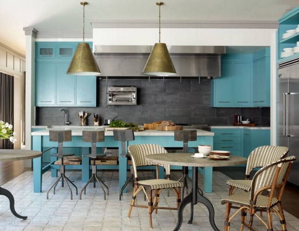 mavi mutfaklar için dekor fikirleri 2020