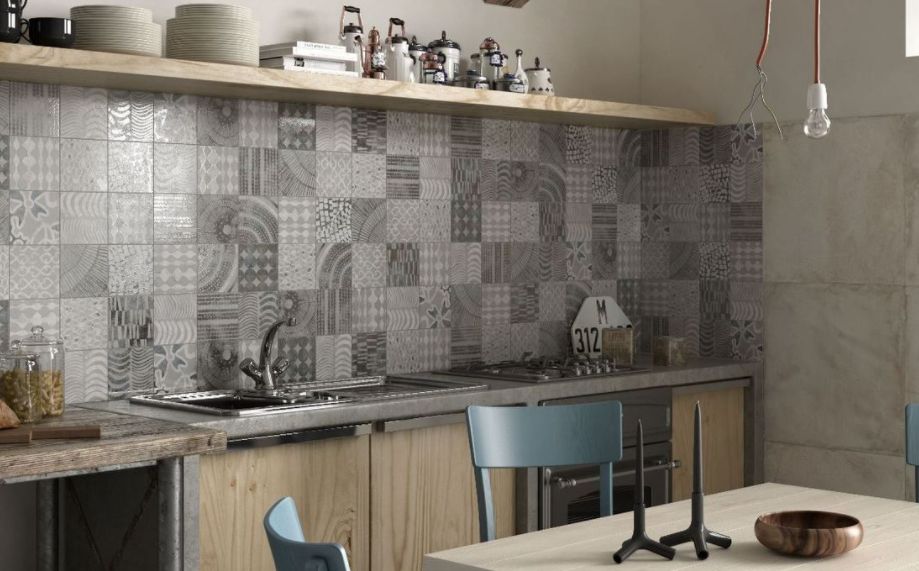 Patchwork fayans modern mutfak dekorasyonu