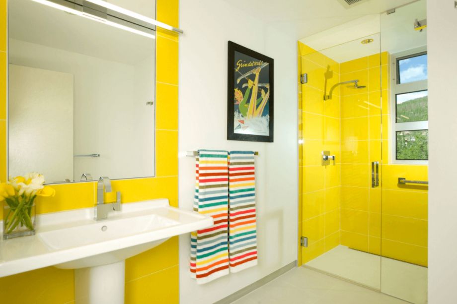 sarı banyo dekorasyon örnekleri 2018