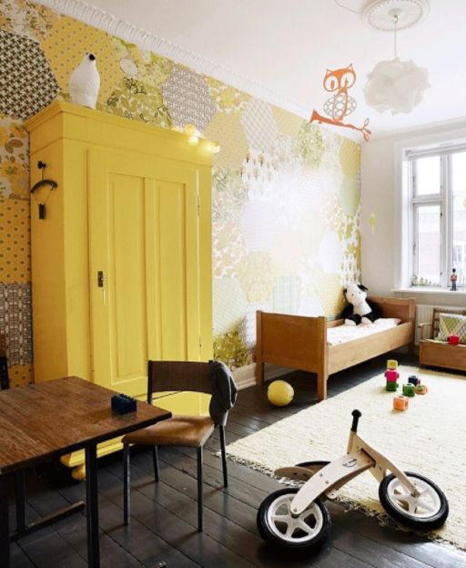 sarı çocuk odası dekorasyon fikirleri 2018
