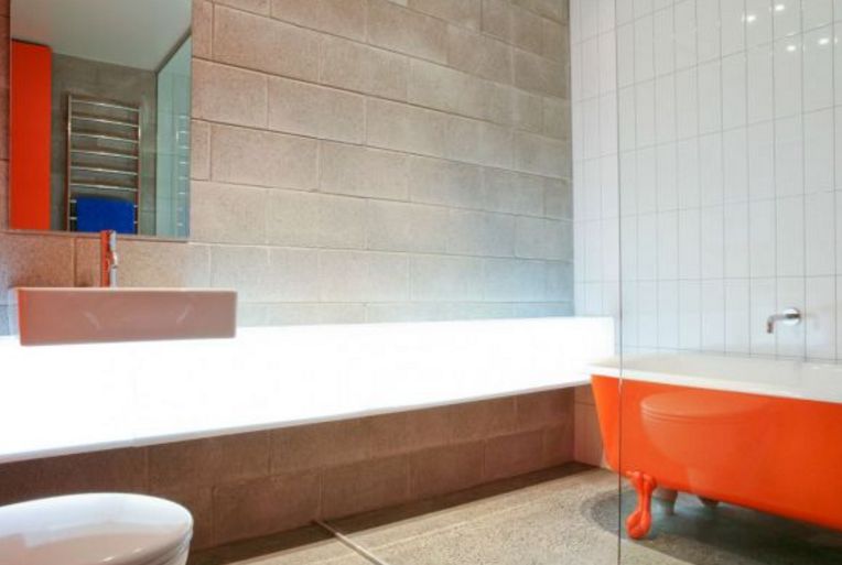 turuncu banyo dekoru