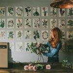 botanik resimlerle duvar dekoru