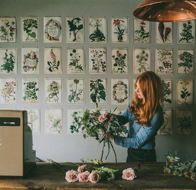 botanik resimlerle duvar dekoru