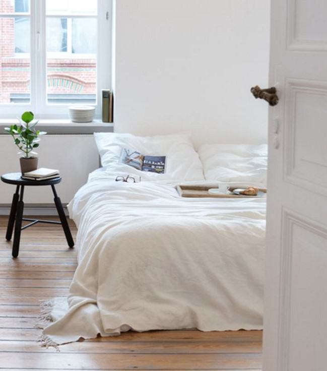 iskandinav stili yatak odası Ev dekorasyonu