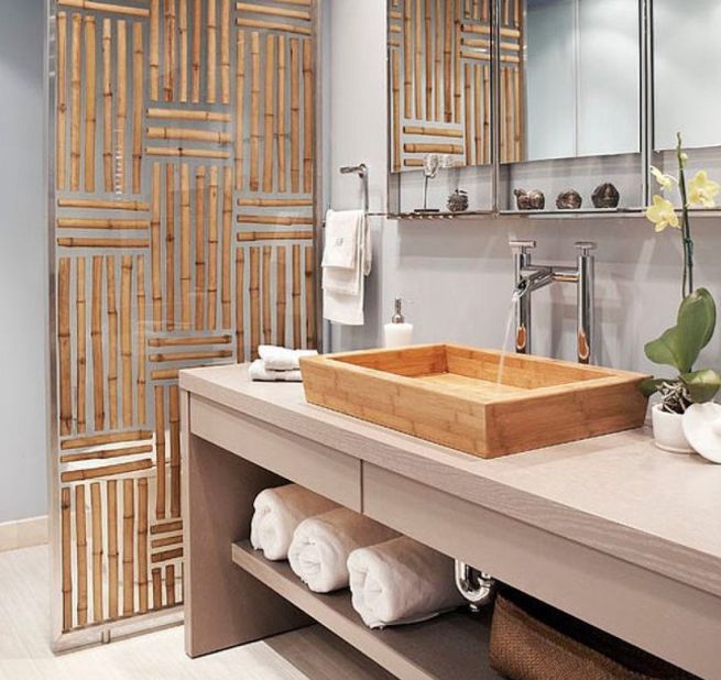 ahşap banyo lavabo tasarımları 2019
