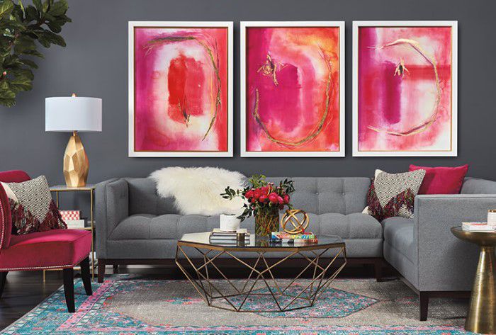 pembe berjer ile salon dekorasyonları 2019
