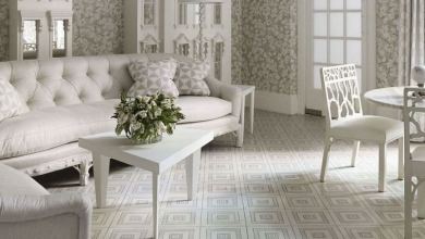 beyaz mobilyalar ile salon dekorasyonu 2018