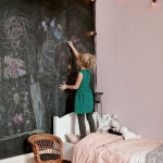 kara tahta duvarlı çocuk odaları 2020