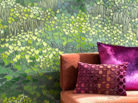 yeşil bitki desenli duvar mozaikleri 2020