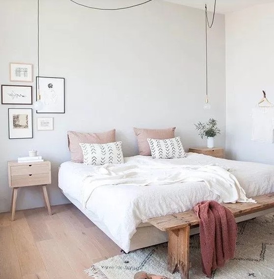 minimalist yatak odası dekorasyonları 2018 2019