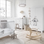 bebek odası için İskandinav beyaz dekor