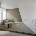 kahverengi koltuk ile minimalist oturma odaları
