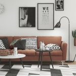 kahverengi koltuk ile oturma odası dekorasyonları