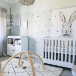 Tavşan duvar sticker ile bebek odası