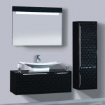 tekzen siyah modern banyo dolabı 2020