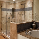 Traverten taş banyo tasarımları