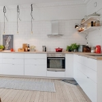 İskandinav tarzı beyaz mutfak dolapları 2020