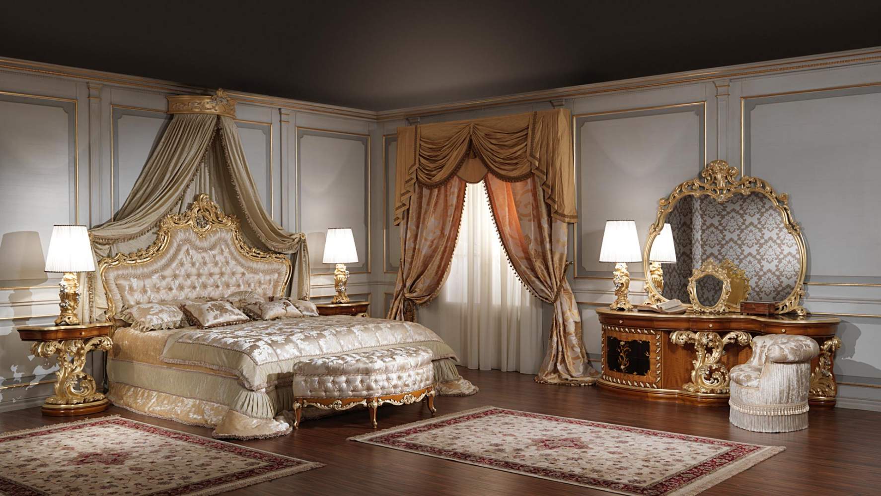 Barak Desenli Yatak Odası
