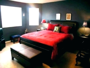 Siyah ve Kırmızı Yatak Odası Modeli