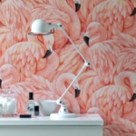 flamingo desenli duvar kağıdı