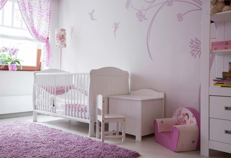 lila bebek odası Ev dekorasyonu