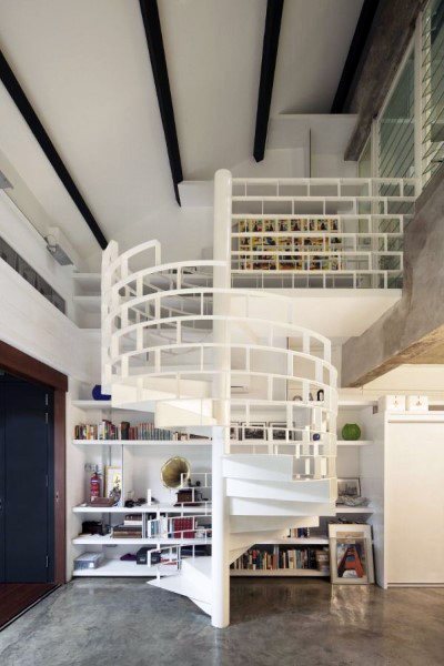 loft tarz ilginç tasarım merdiven