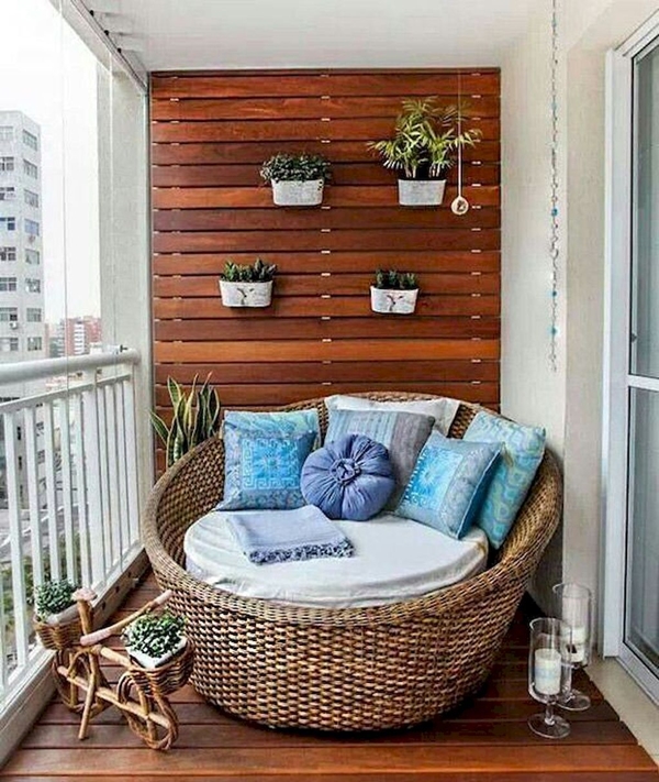 modern vintage karışımı balkon