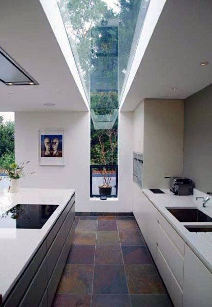 mutfakta cam ve kartonpiyer tavan