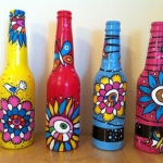 dekoratif şişe boyama