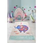 Fil desenli çocuk odası halısı