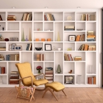 Modern kitap okuma odası