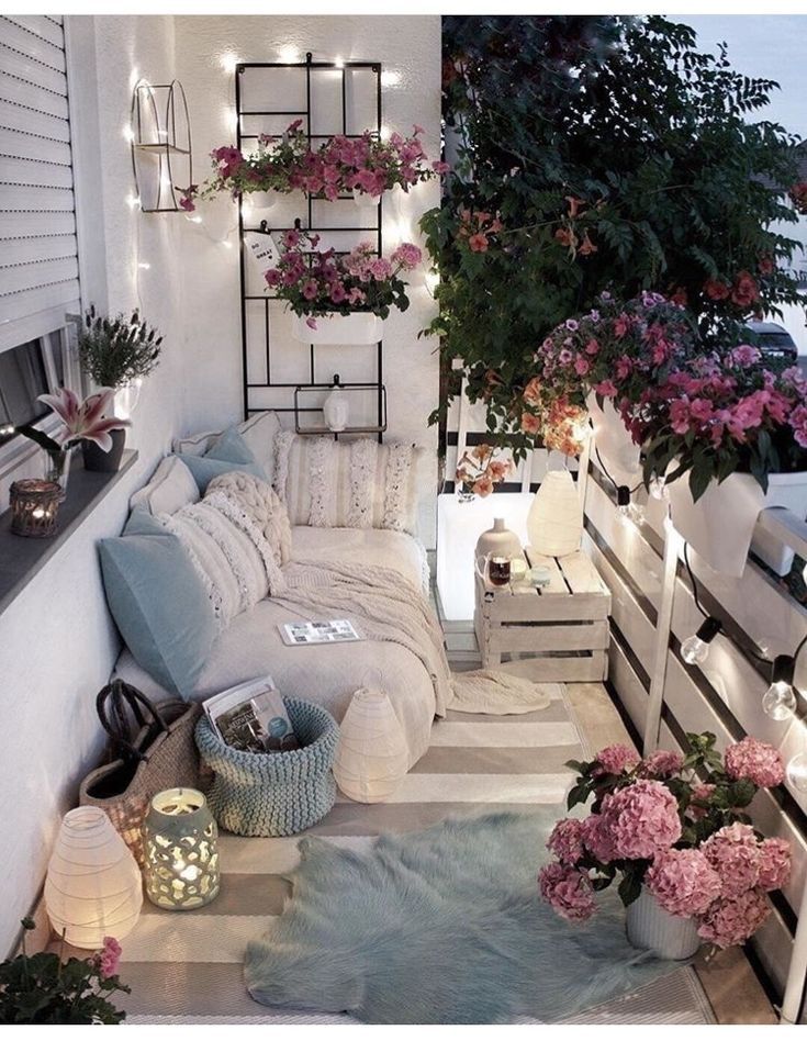 cozy balkon dekorasyonu