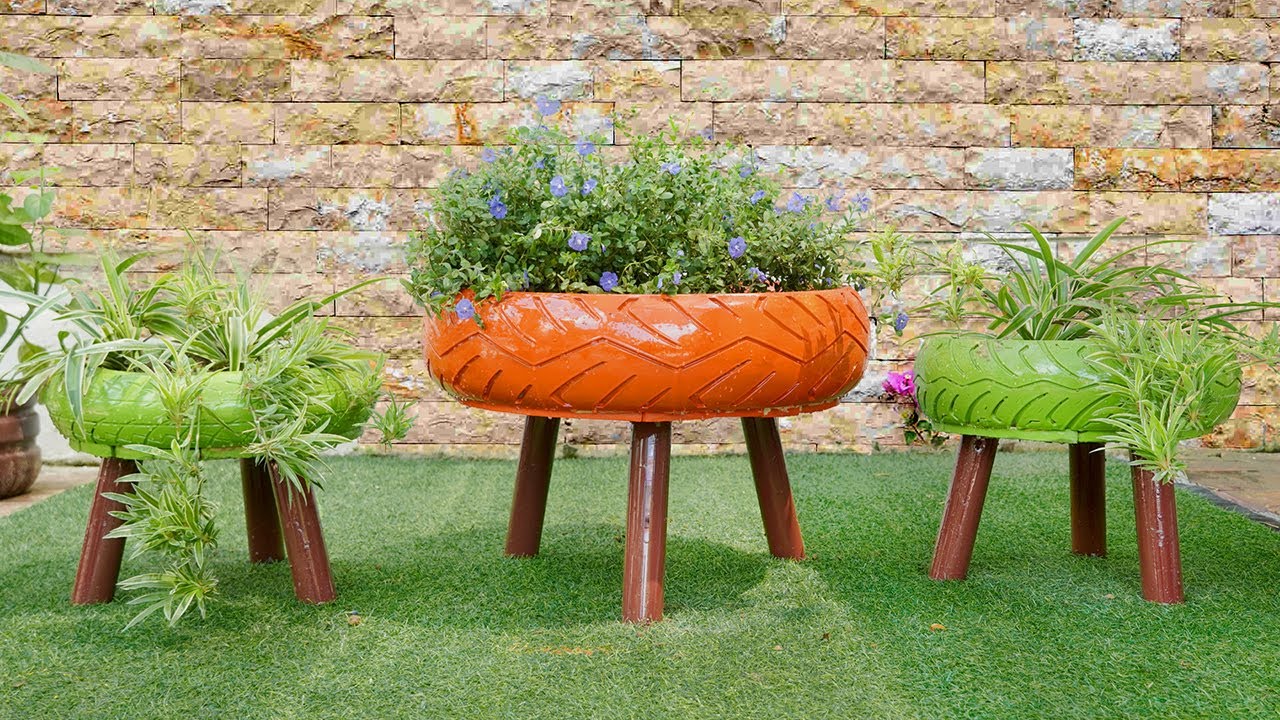 Lastikten bahçe mobilyası tasarımı