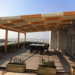 İki renkli pergola teras