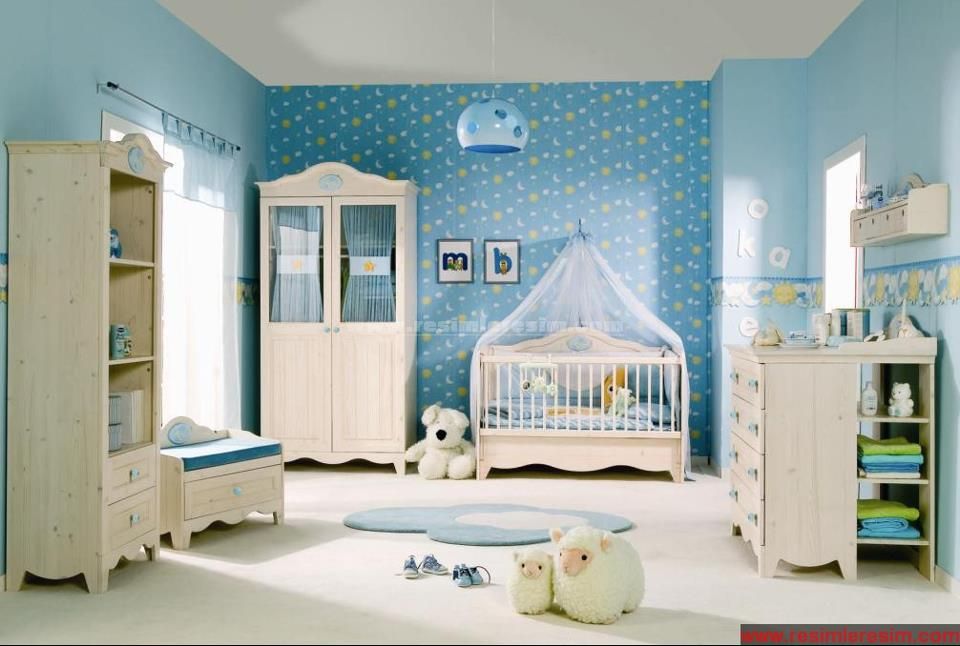 Erkek bebek oda dekorasyonu