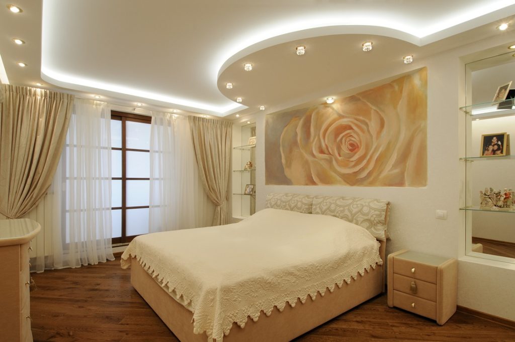 Yatak odası asma tavan tasarımı