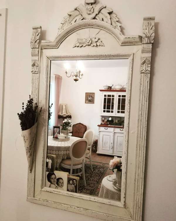Rustik ve Oymalı Fransız Ayna