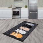 Kedi desenli mutfak halısı