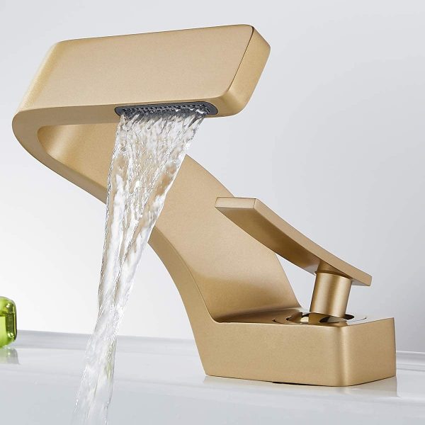 Eşsiz Mat Altın Banyo Lavabo Bataryası