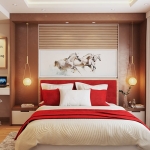 Ana yatak odası renk kombinasyonu veya kırmızı ve bakır renk paleti ile misafir odası renk kombinasyonu