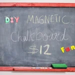 DIY çocuklar için kırmızı çerçeveli manyetik yazı tahtası